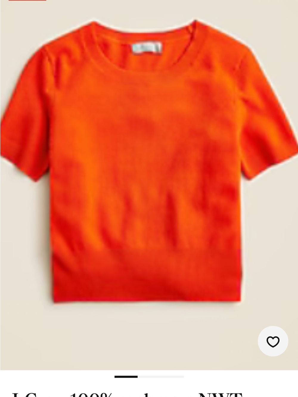 NWT - J. Crew Cashmere Shrunken T-shirt